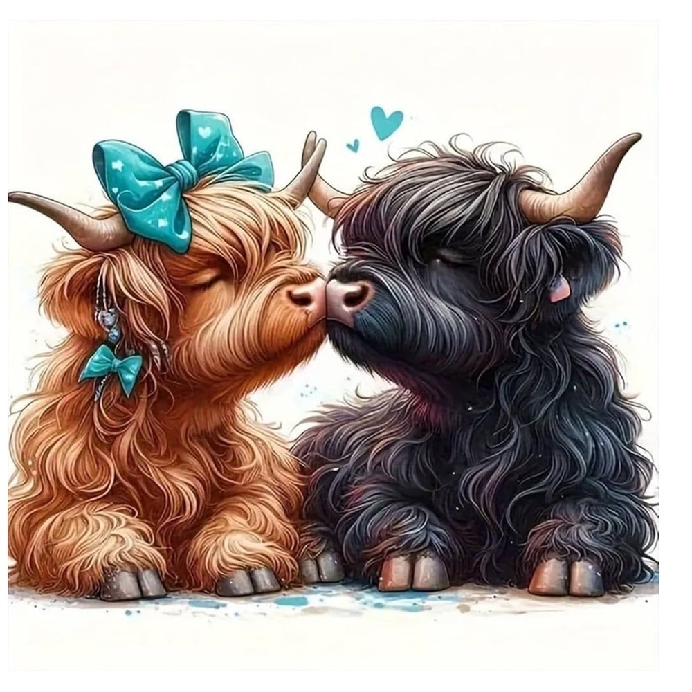 5D Cow Lover Diamond Art Painting Kit 12”x12”​